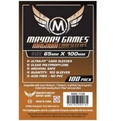 Sleeves Transparents 65 X 100MM 100P Mayday Games