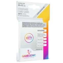 Sleeves Transparents Matte 66 X 91MM 50P -Plateau Jeux Magasin 66x91x50 matte 20