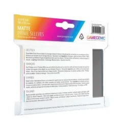 Sleeves Transparents Matte 66 X 91MM 100P Gris -Plateau Jeux Magasin Sleeves Transparents 66 x 91MM 100P Gris Matte 2