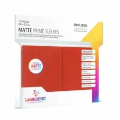Sleeves Transparents Matte 66 X 91MM 100P Rouge -Plateau Jeux Magasin Sleeves Transparents 66 x 91MM 100P Rouge Matte 1