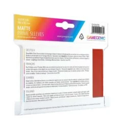 Sleeves Transparents Matte 66 X 91MM 100P Rouge -Plateau Jeux Magasin Sleeves Transparents 66 x 91MM 100P Rouge Matte 2